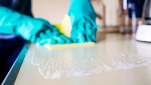 Spot treatment and stain removal on a household rug